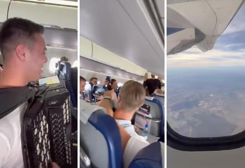 Video Harmonika U Avionu Ekipa Iz Hrvatske Zasvirala Za Putnike