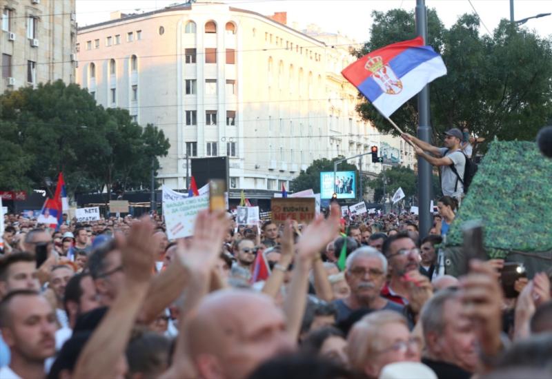 Video Tisu E Ljudi Na Prosvjedu U Beogradu Ne E Kopati Bljesak