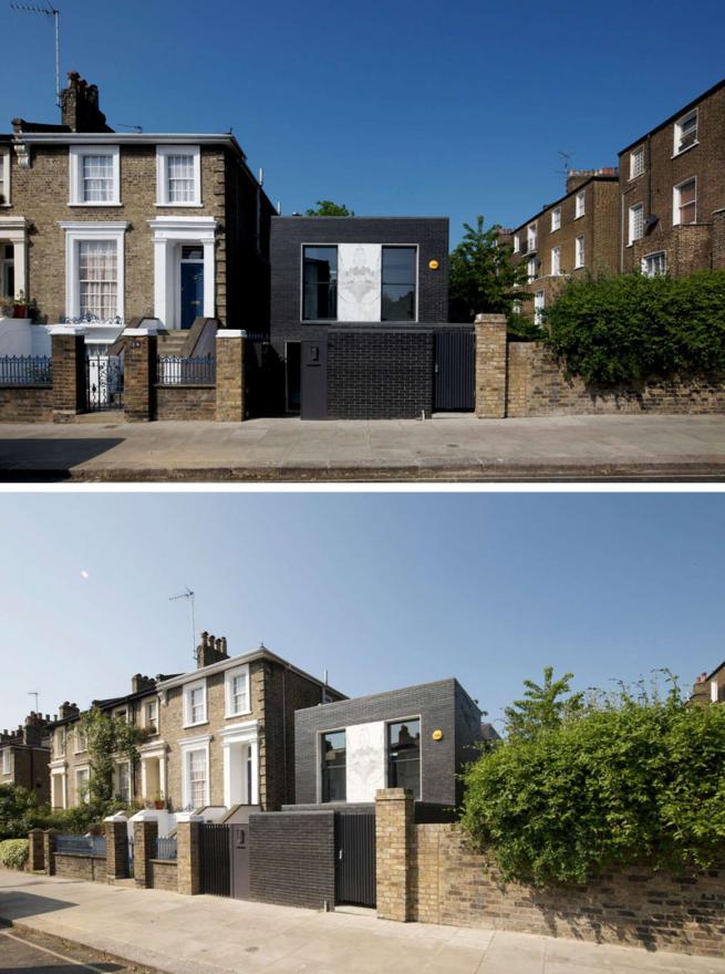 Liddicoat & Goldhill je dizajnirala ovu malu kuću od crne cigle u Londonu, Engleska - Veličina nije bitna