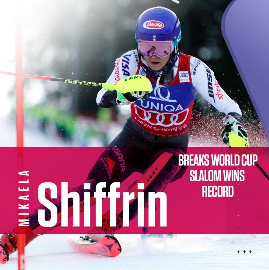 Amerikanka Mikaela Shiffrin najuspješnija skijašica u slalomu Svjetskog kupa - Shiffrin piše novu povijest, ispred nje još samo legendarni Ingemar Stenmark