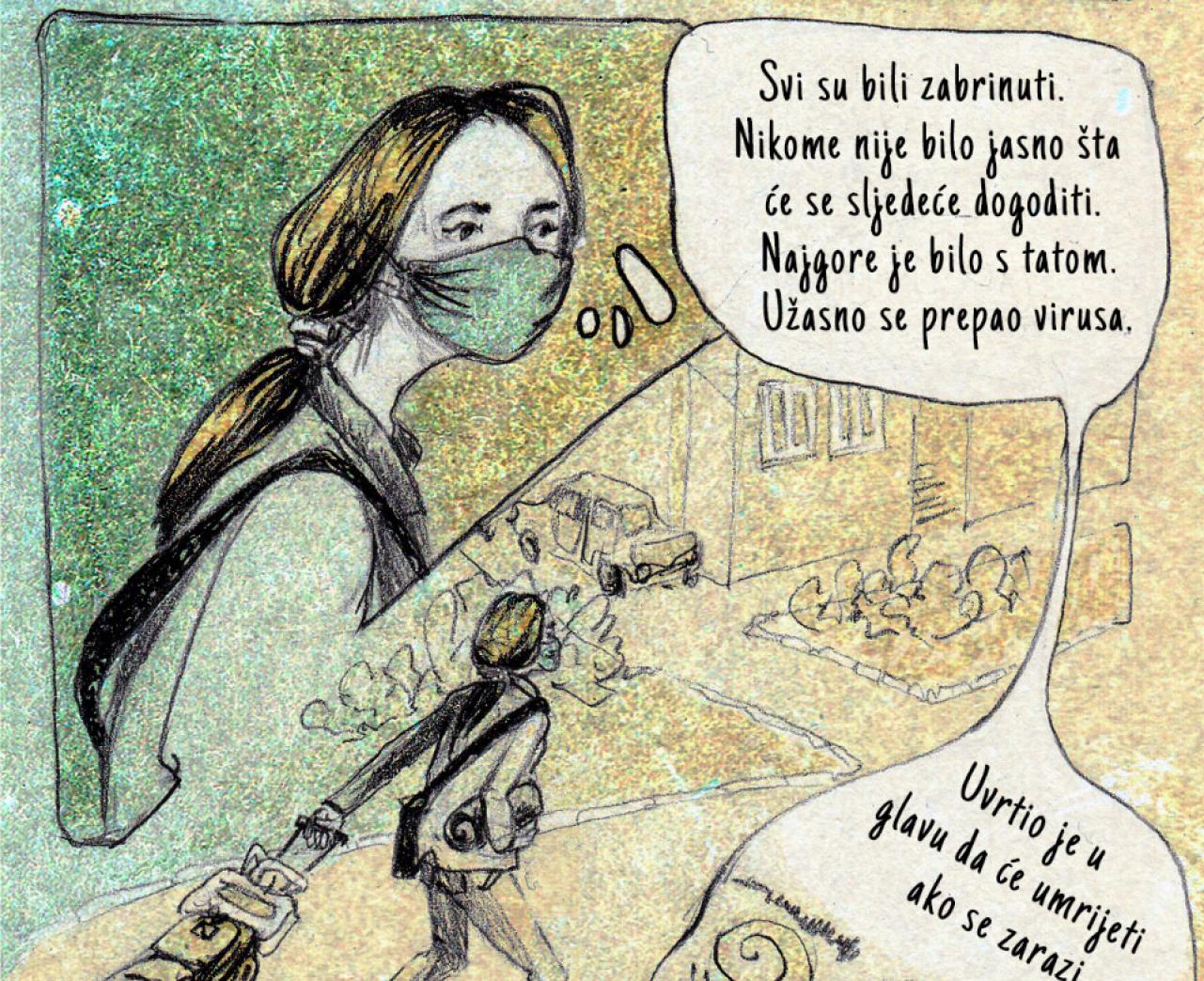 Strip koji je dizajnirala i ilustrirala Danica Jevđović - Kakvu vrstu neplaćenog kućanskog rada obavljaju mlade žene u BIH?