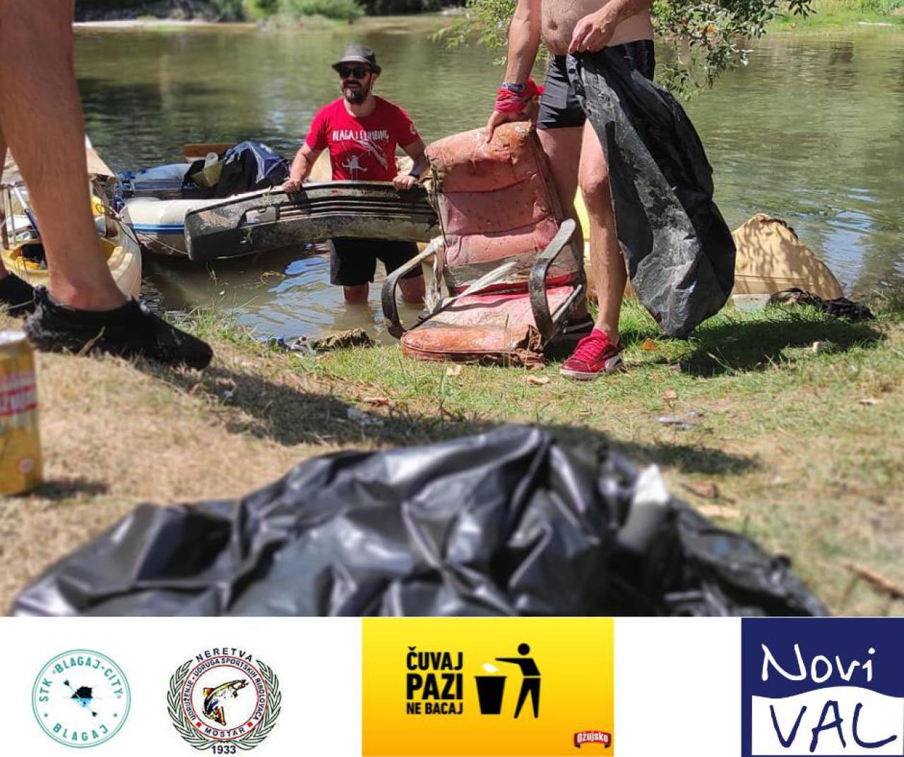 Akcija čišćenja korita rijeke Bune - Ožujsko pivo i Novi Val sa lokalnim partnerima održali akciju čišćenja korita rijeke Bune
