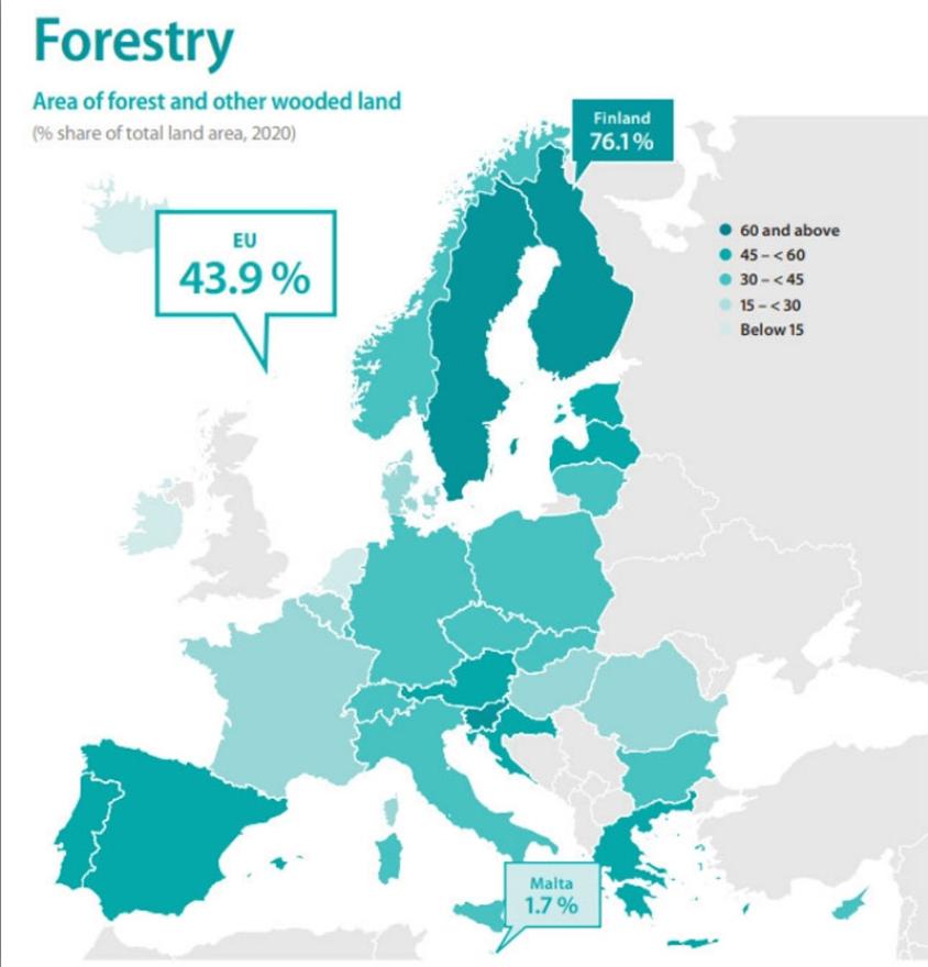 Eurostat - Koja EU zemlja ima najviše, a koja najmanje šuma?
