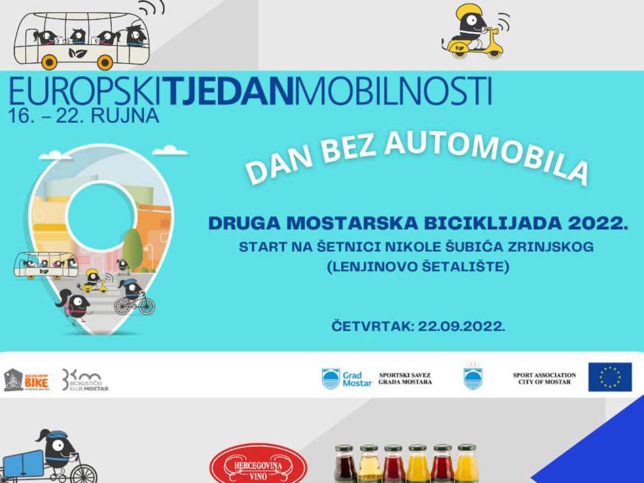 Tjedan mobilnosti u Mostaru - Mostar postao dio Europskog tjedna mobilnosti; u petak fitness trening