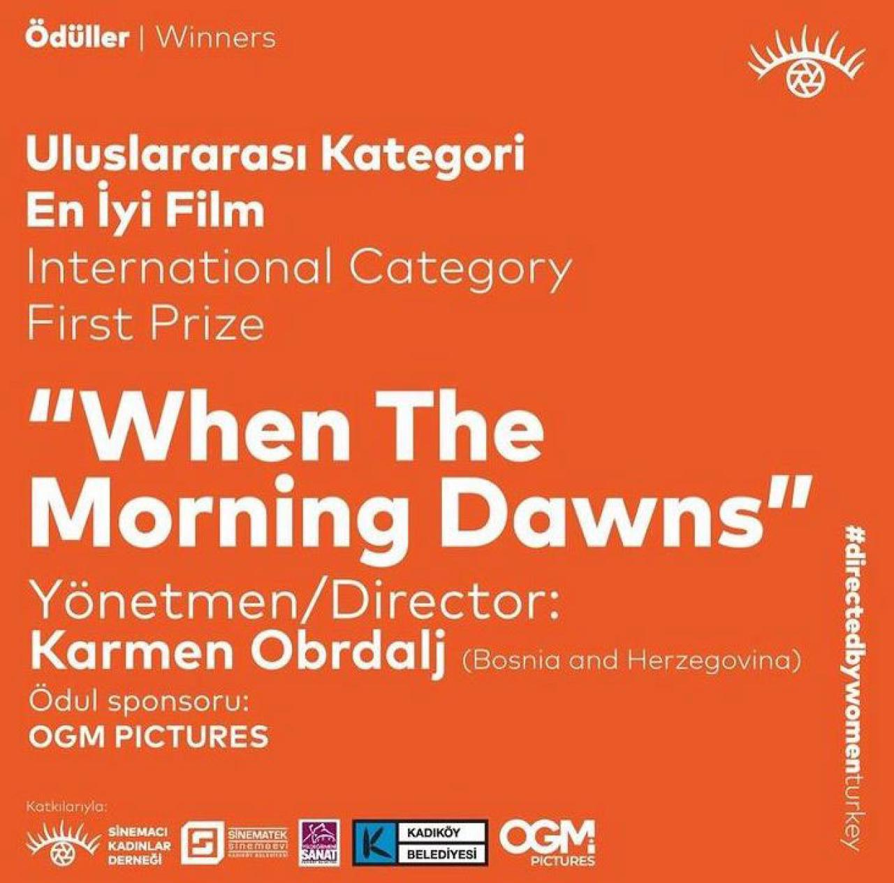 Nagrada za film Kad jutro svane - Film mostarske redateljice Karmen Obrdalj nagrađen u Turskoj