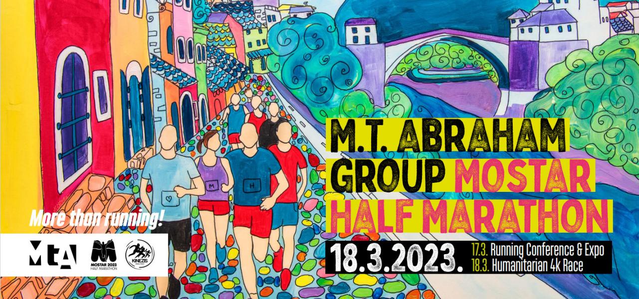 Plakat je uradila Vedrana Božić - Mostar Run Weekend 17. i 18. ožujka - događaj podržala MT Abrahan grupa