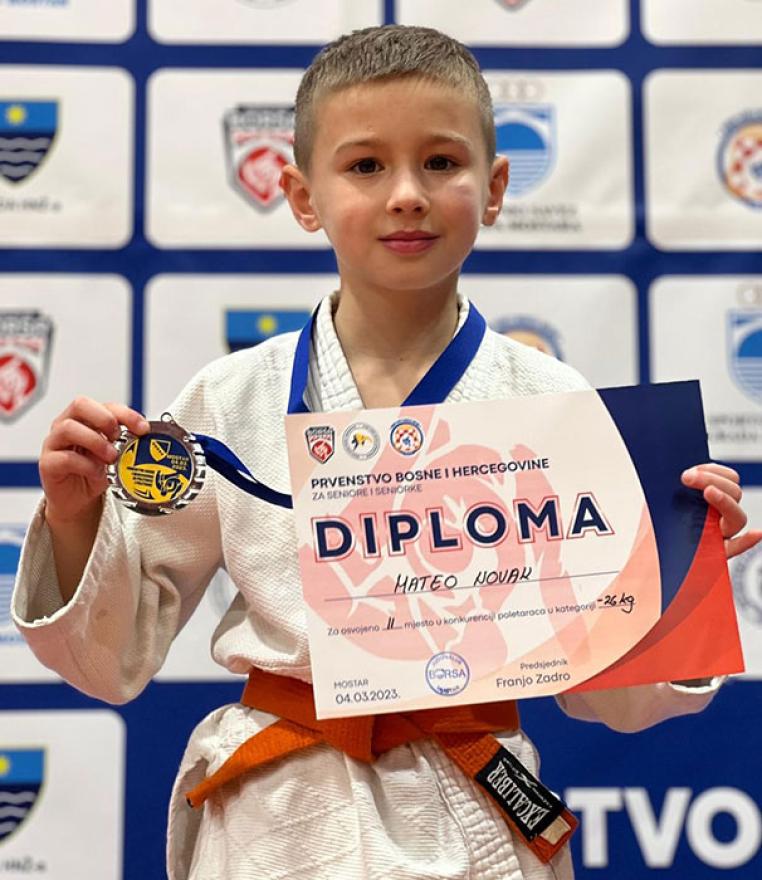 Mateo Novak; Judo klub Hercegovac - Judo klub Hercegovac ima viceprvaka BiH