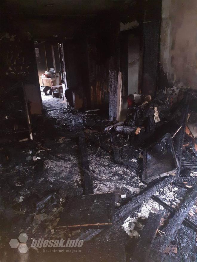 Izgorio stan u Ulici kraljice Katarine - Detalji požara u Mostaru: Tri osobe u bolnici, vatrogasci ponovno intervenirali