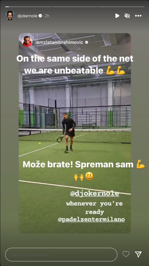 Instagram Đoković - Novak spreman na Zlatanov izazov