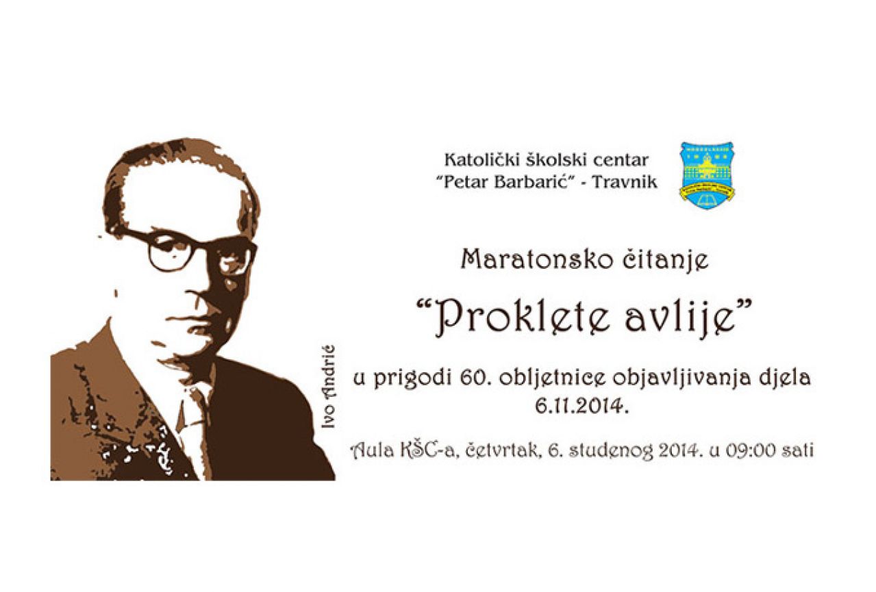 Andrićev dan: Maratonsko čitanje Proklete avlije