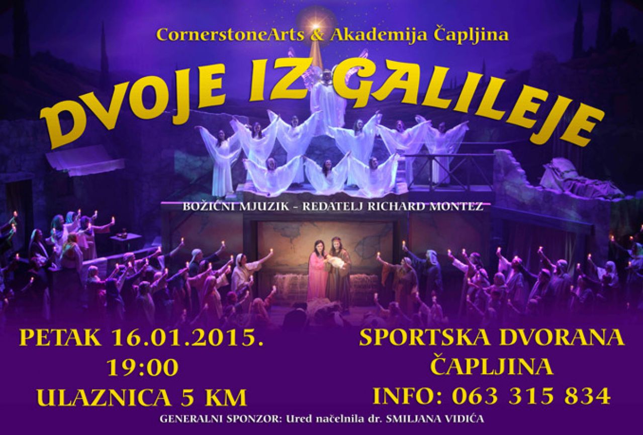 Novi glazbeni spektakl u Čapljini - mjuzikl ''Dvoje iz Galileje''