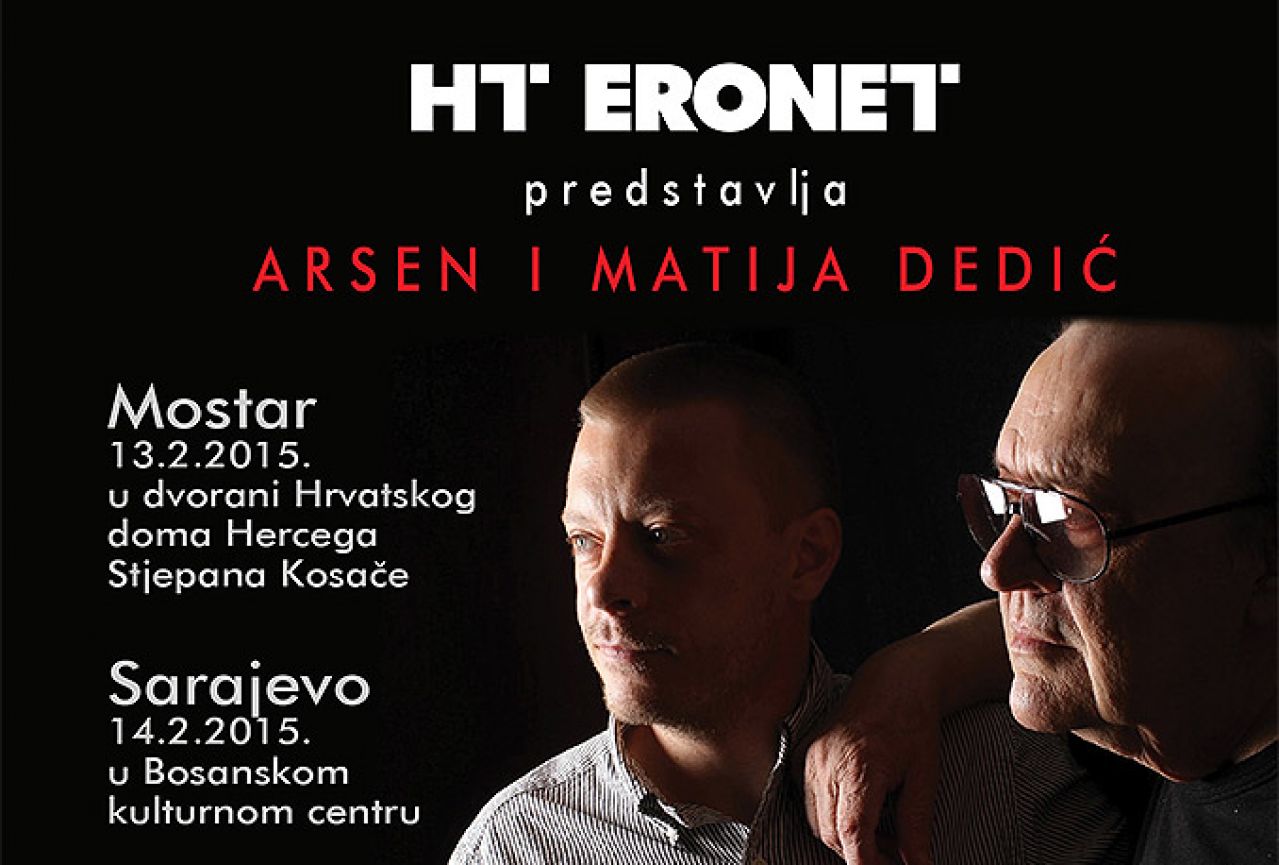 Arsen i Matija Dedić spremni za mostarsku publiku