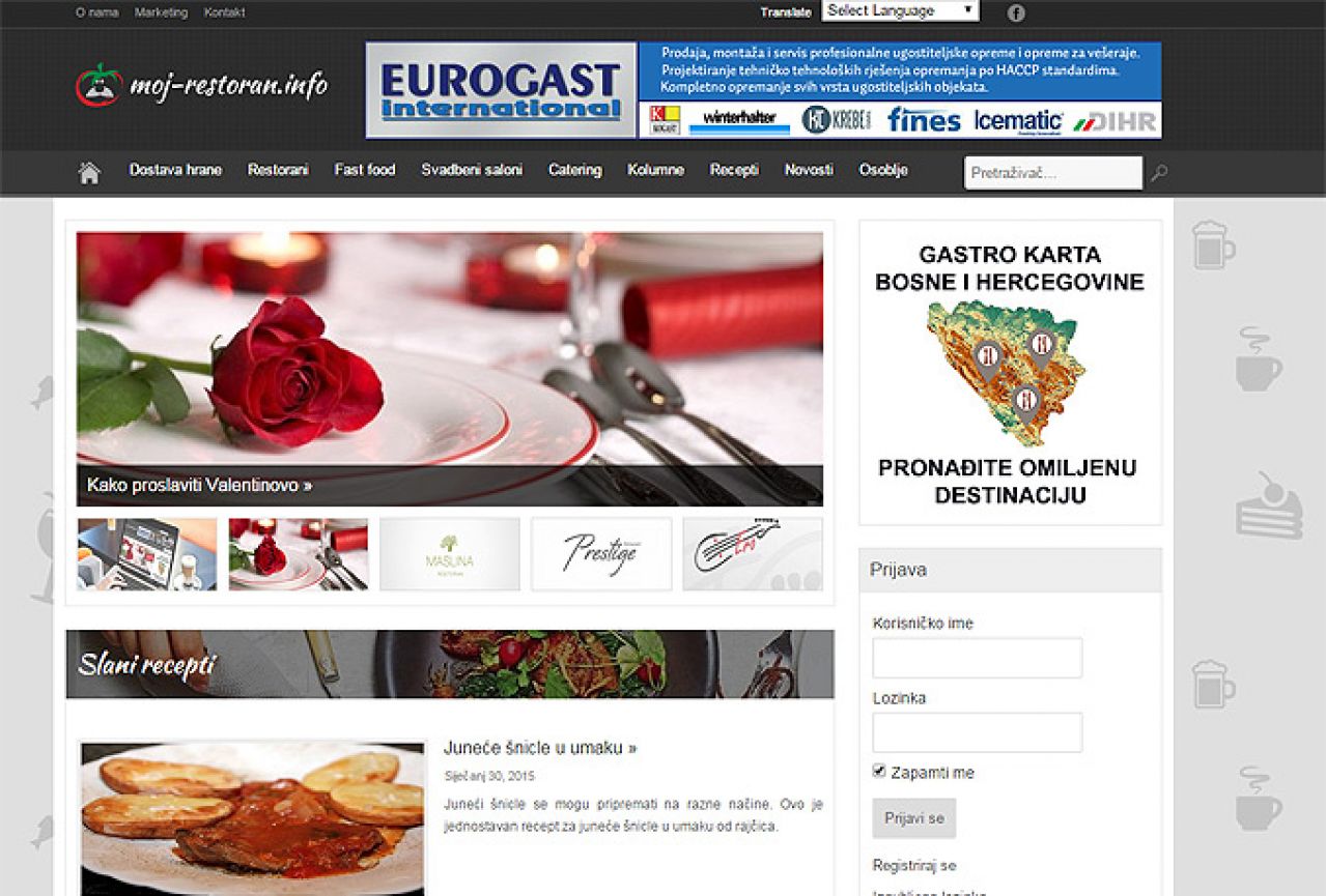 Novi, redizajnirani gastro portal Moj-restoran.info