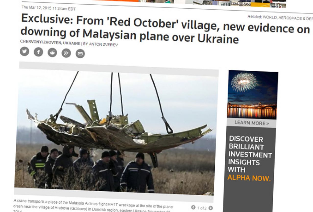 Reuters uhvaćen u laži o padu aviona