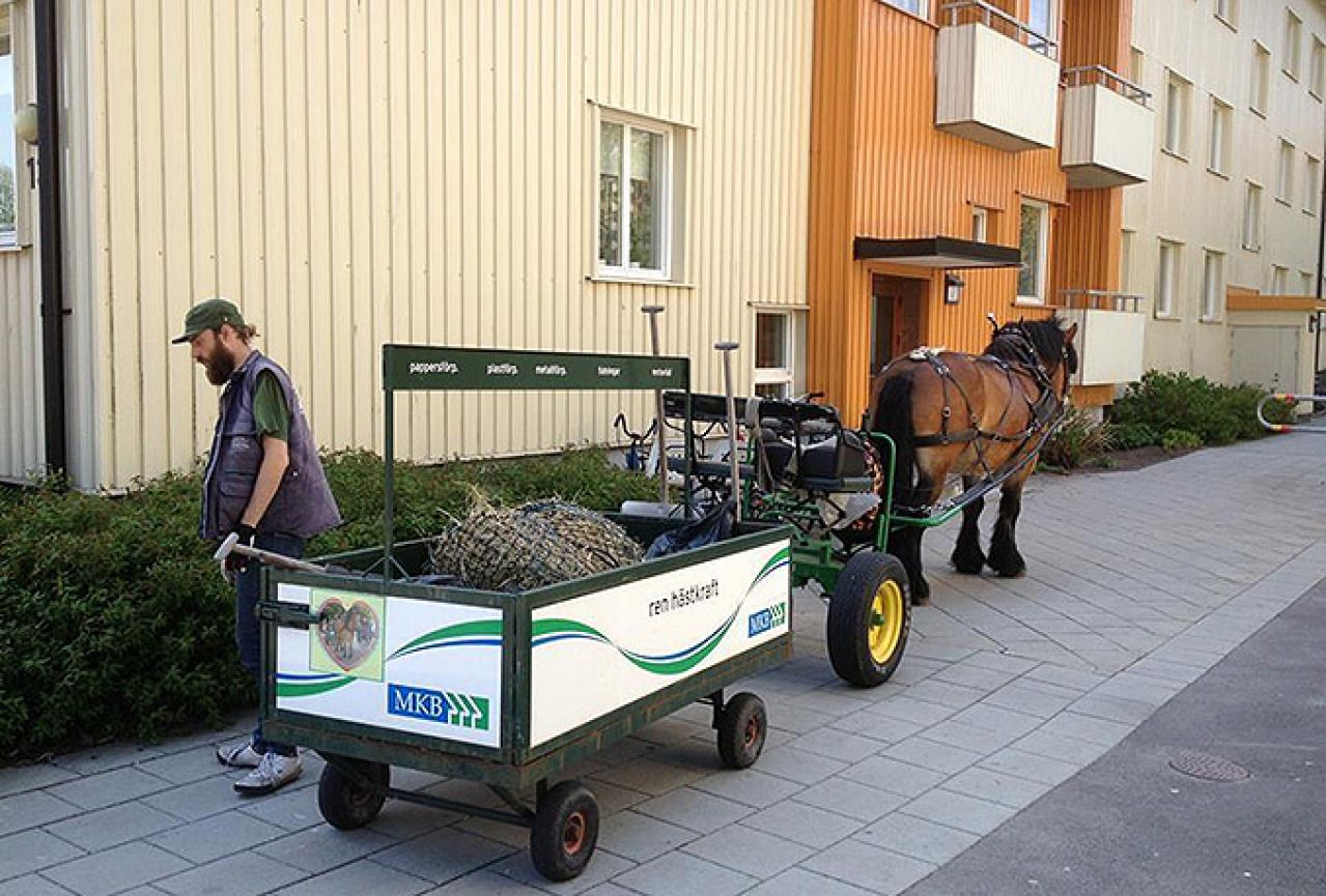 Osviješteni Šveđani koriste zaprežna kola za uklanjanje otpada 