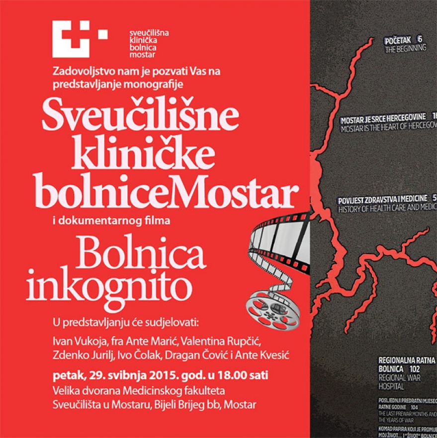 U petak predstavljanje filma i Monografije Sveučilišne kliničke bolnice Mostar