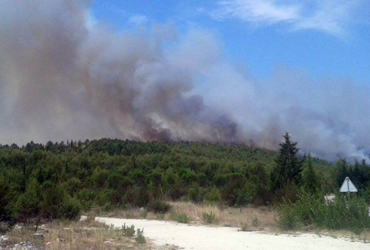 Vatrogasci i kanaderi gase veliki požar kod Dubrovnika