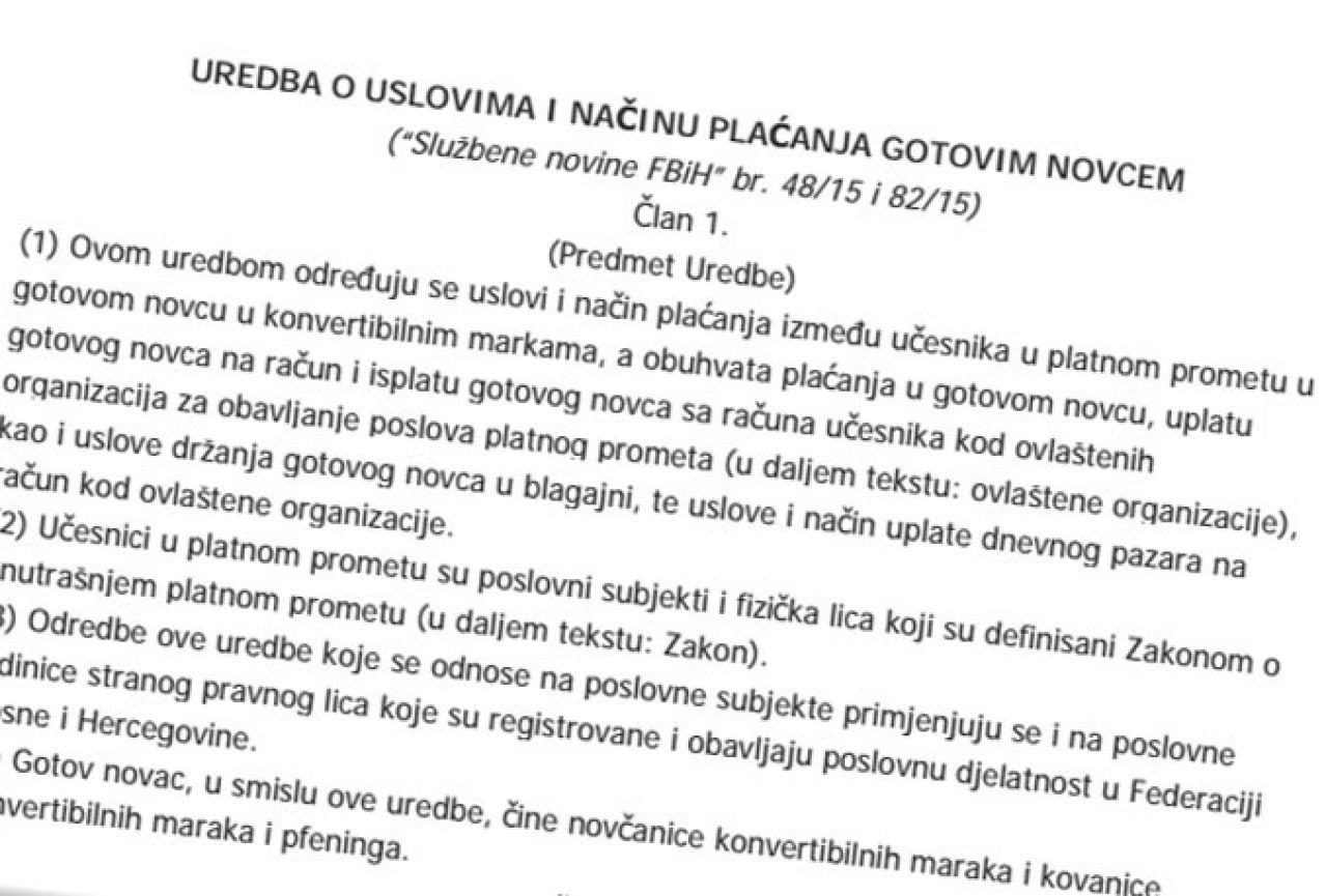 Što se promijenilo u uredbi o plaćanju gotovinom