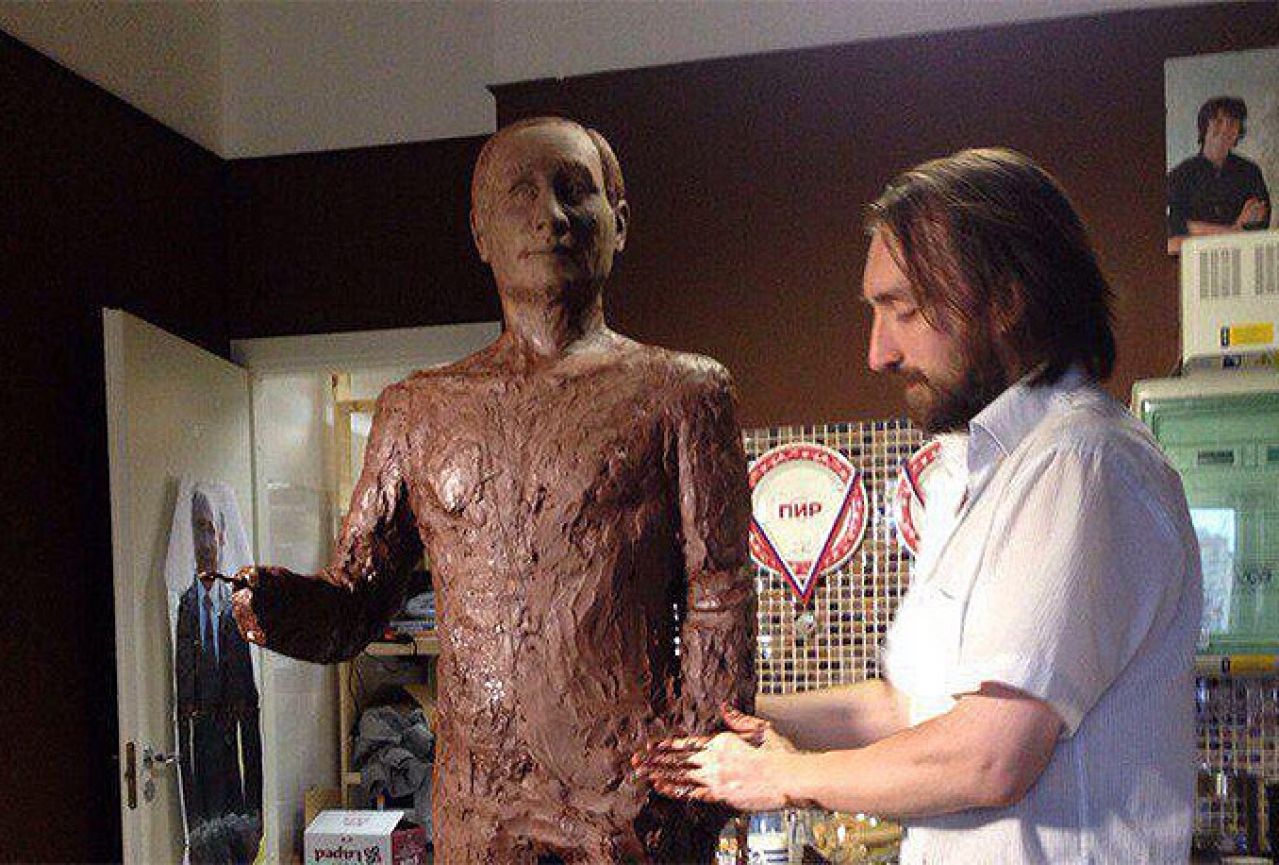 Statua Putina od čokolade na festivalu slatkiša