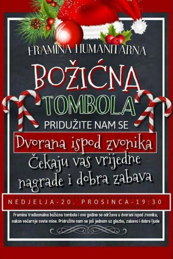 Frama Mostar organizira Božićnu tombolu