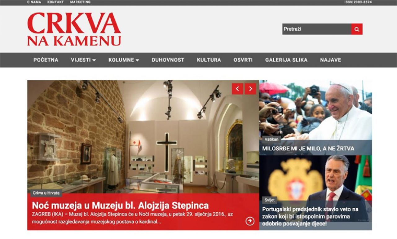 "Crkva na kamenu" pokrenula novi portal