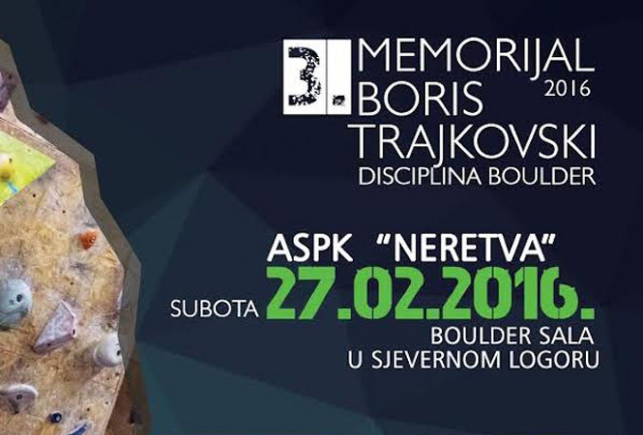 Mostar domaćin trećeg memorijalnog boulder natjecanja 'Boris Trajkovski'