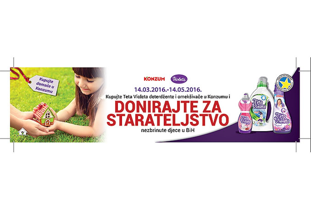 Konzum BiH i Violeta pomažu domove za djecu bez roditeljskog staranja u BiH