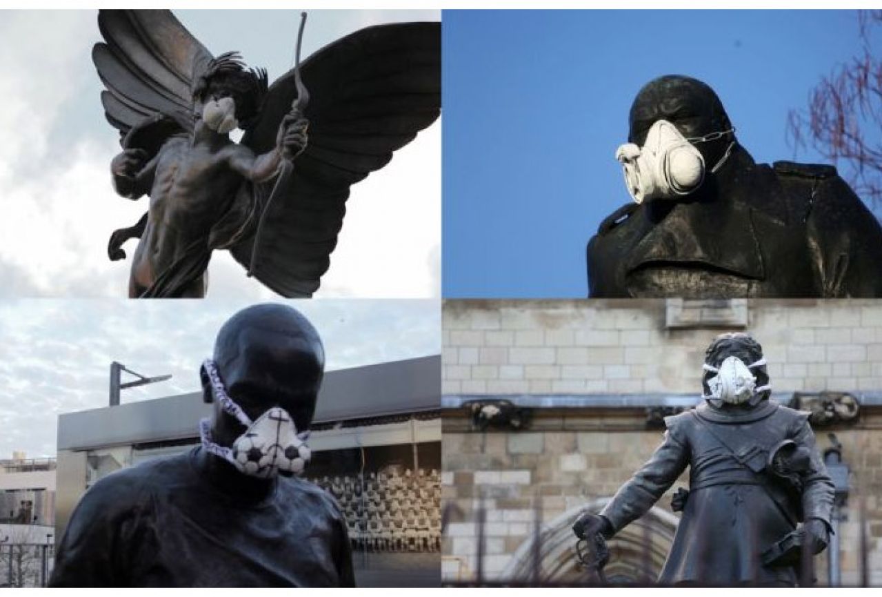 Čuveni londonski kipovi dobili gas maske