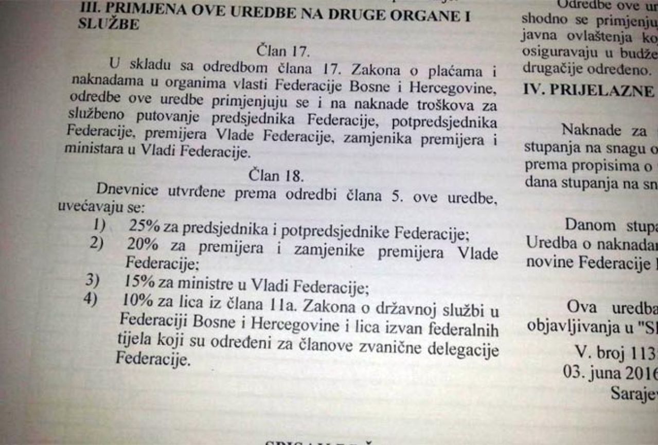 Ćao, štednja: Vlada sebi povećala dnevnice