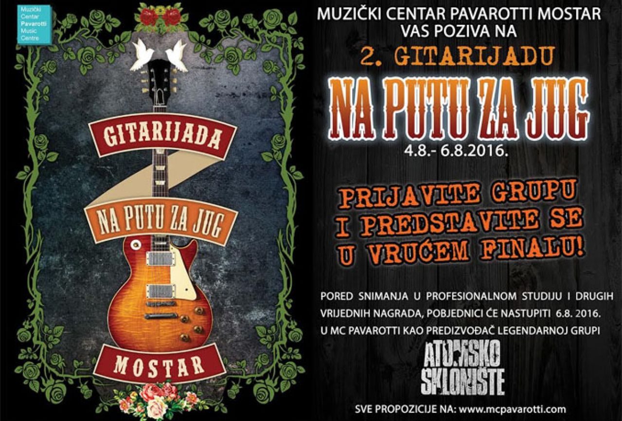 Poziv glazbenicima na 'Gitarijadu – Na putu za jug'