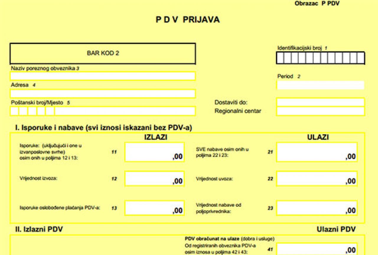 MMF će analizirati raspodjelu PDV-a