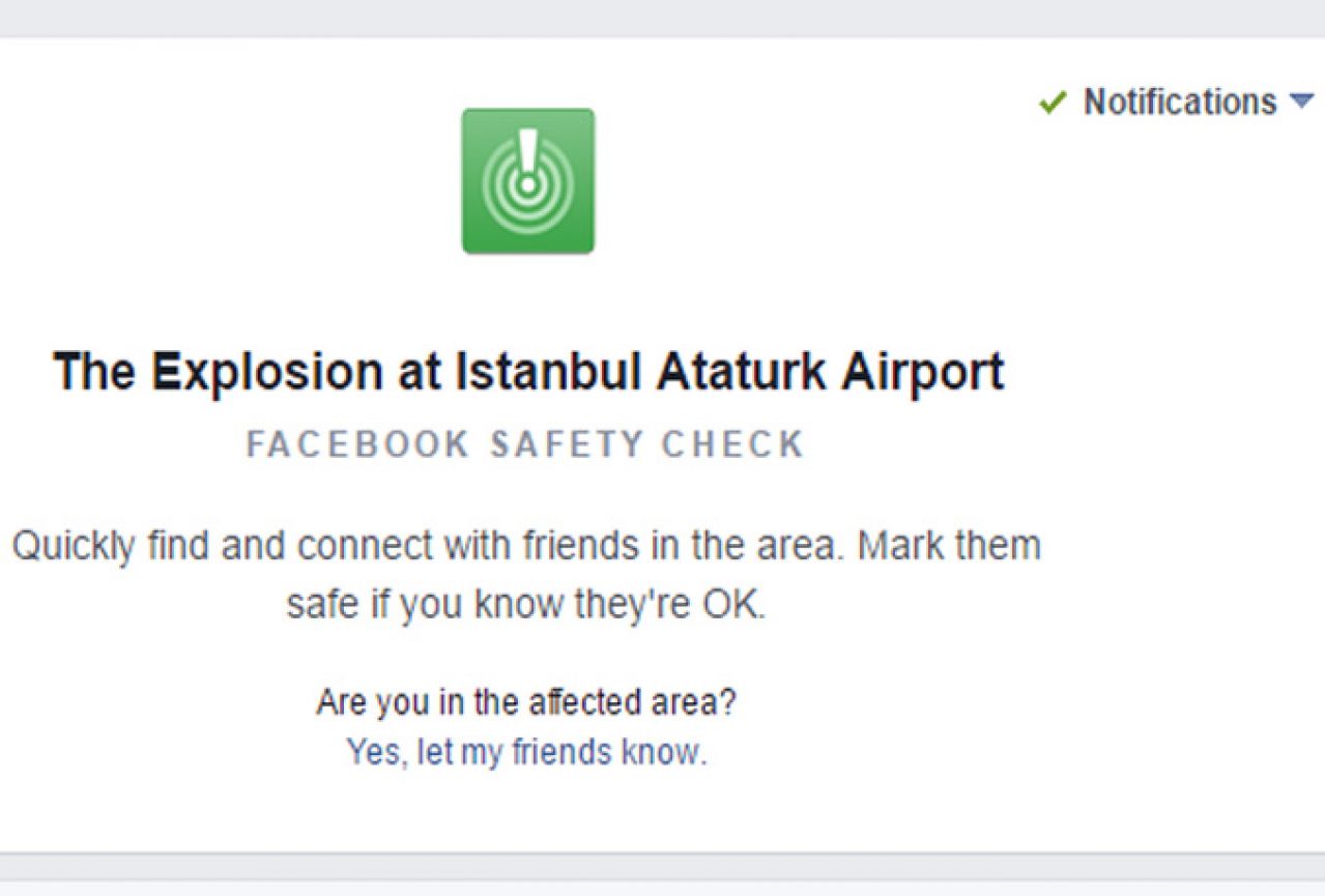 Facebook aktivirao Safety Check nakon napada na aerodrom u Istanbulu