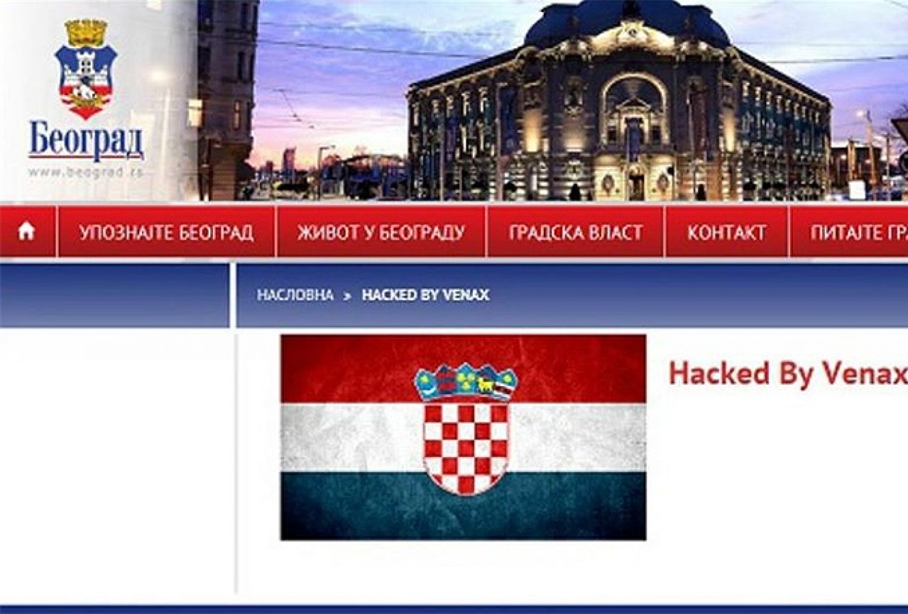 Hakeri postavili hrvatsku zastavu na stranice Grada Beograda