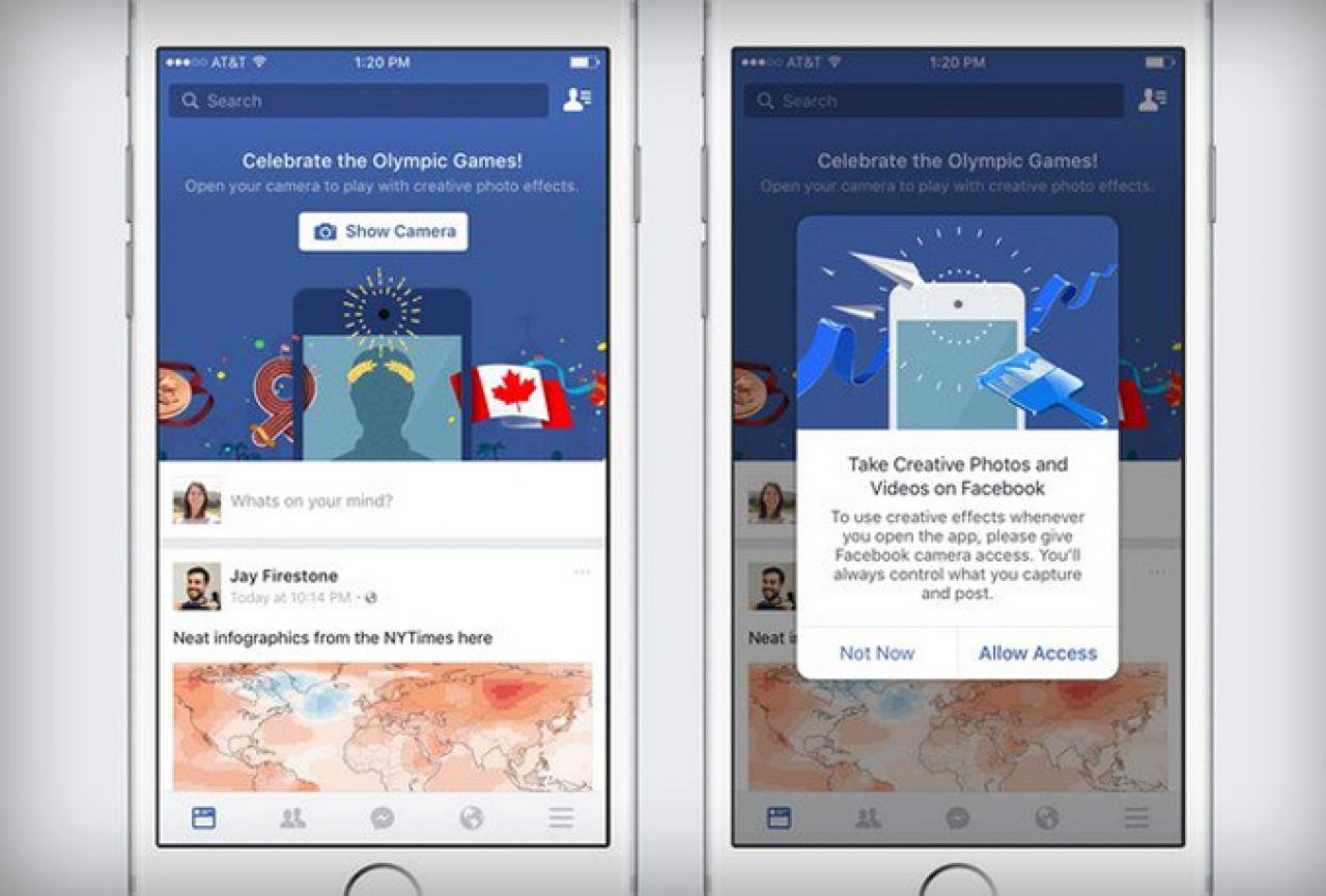 Facebook počeo testiranje kamere nalik na Snapchat s filterima i naljepnicama