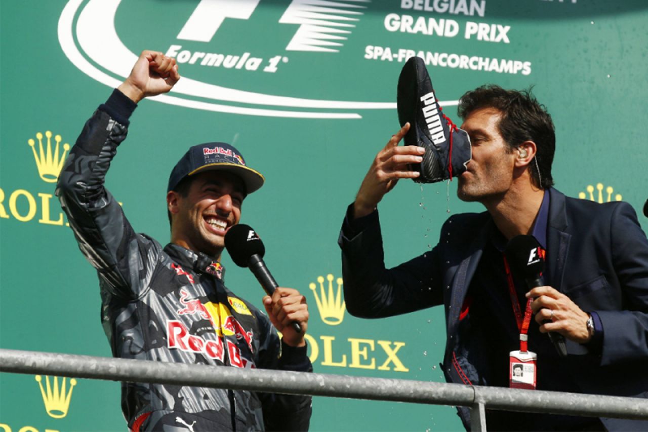 Zašto je Mark Webber pio pjenušac iz Ricciardove cipele?