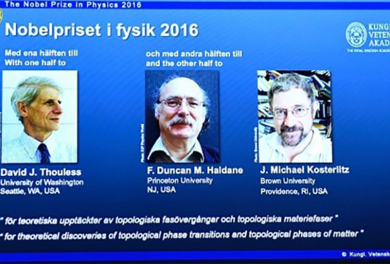 Thouless, Haldane i Kosterlitz dobitnici Nobelove nagrade za fiziku