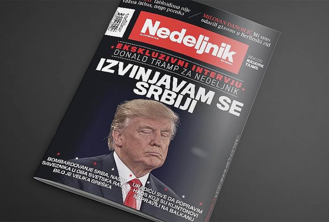 Trumpov intervju za srpski Nedeljnik izmišljen?