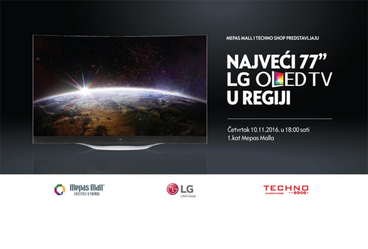 Mepas Mall i Techno Shop predstavljaju najveći 77’’ LG OLED TV u regiji