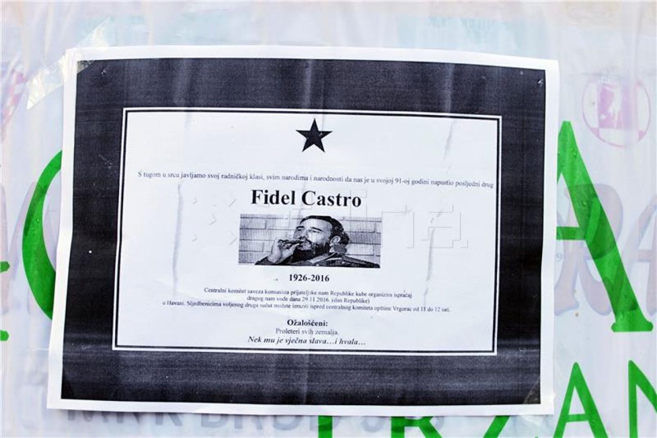 Osmrtnice Fidelu Castru osvanule u Vrgorcu