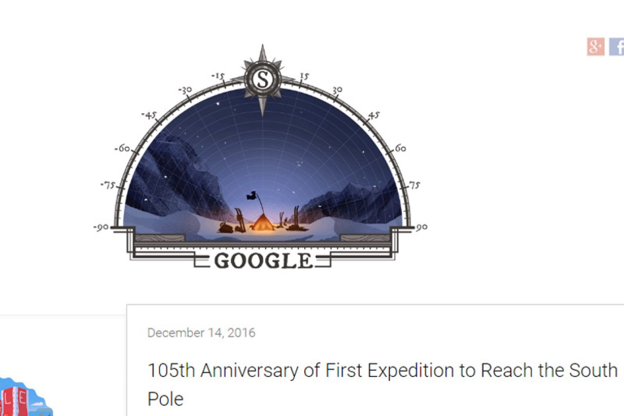 Google u znaku 105-godišnjce prve ekspedicije na Južni pol