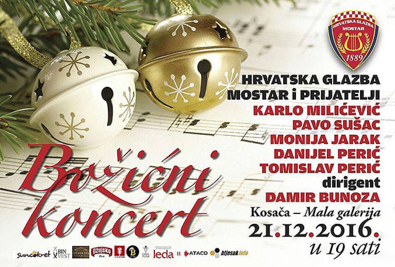 U srijedu tradicionalni božićni koncert Hrvatske glazbe Mostar