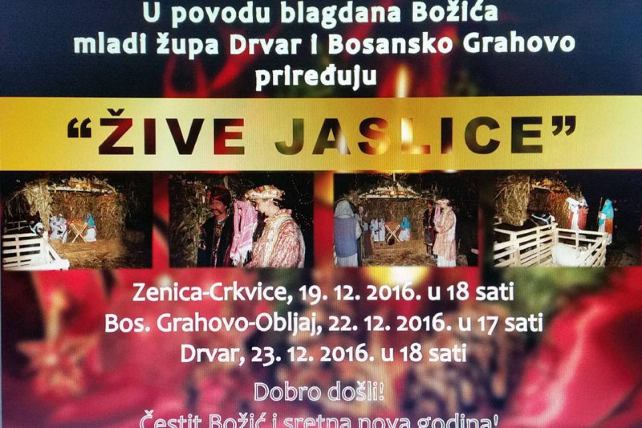 Žive jaslice u Bosanskom Grahovu i Drvaru