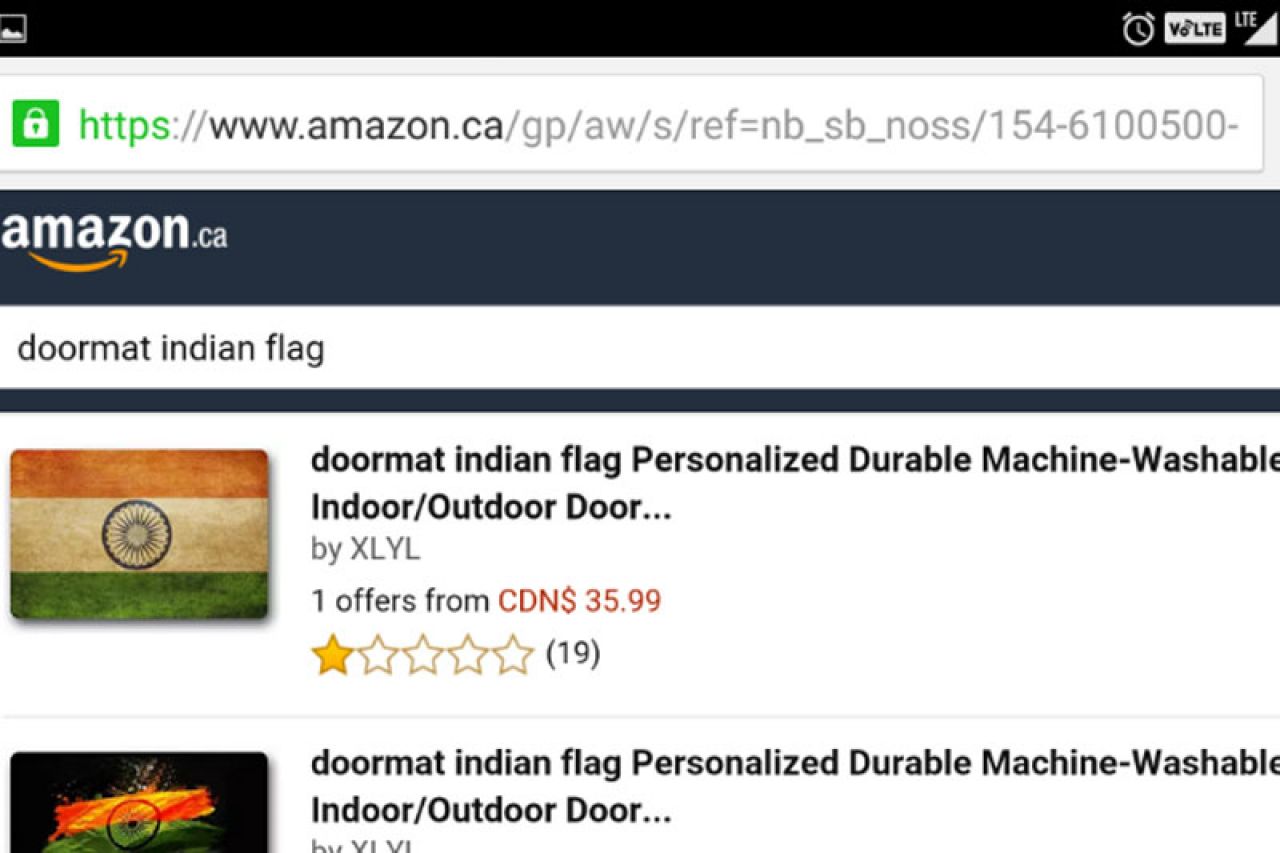 Amazon se ispričao zbog otirača za noge s indijskom zastavom