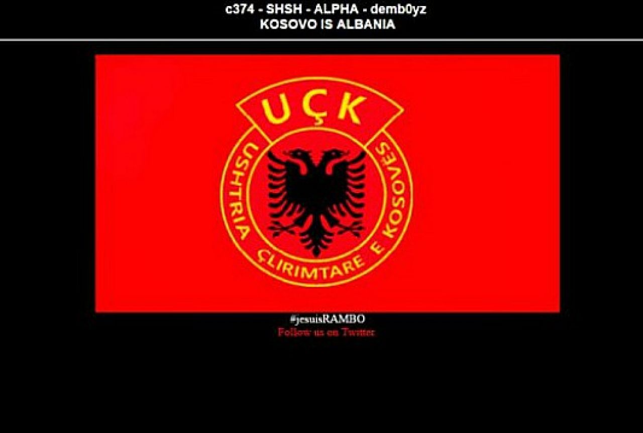 Hakiran Tanjug: Na stranici osvanuo natpis 'Kosovo je Albanija'