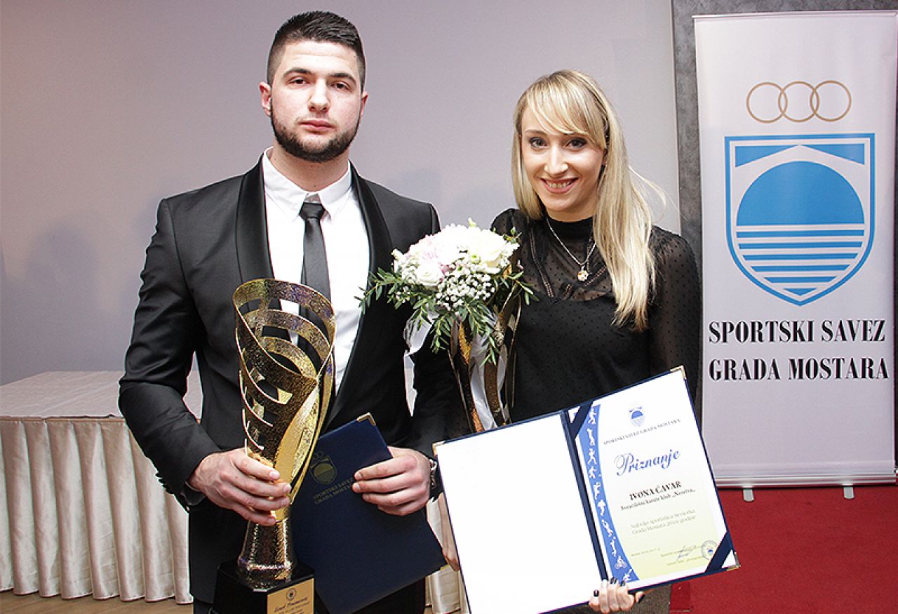 Najbolji sportaši Grada Mostara za 2016. su Esned Crnomerović i Ivona Ćavar