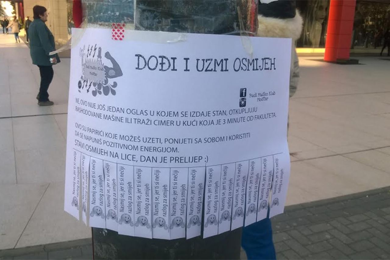 Pozitivni oglasi u Mostaru:  'Nasmij se, jer ti si nečiji razlog za smijeh!'