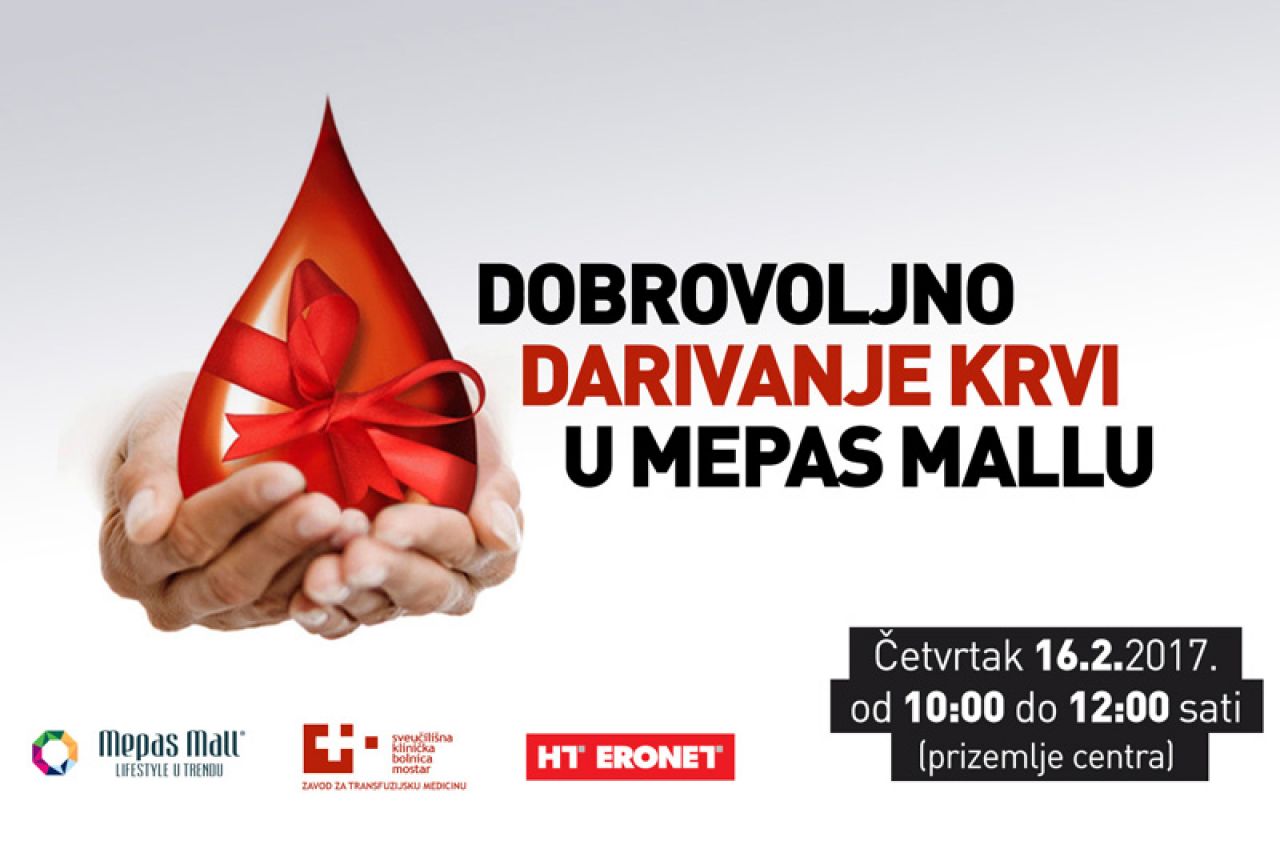 Mepas Mall organizira akciju dragovoljnog darivanja krvi
