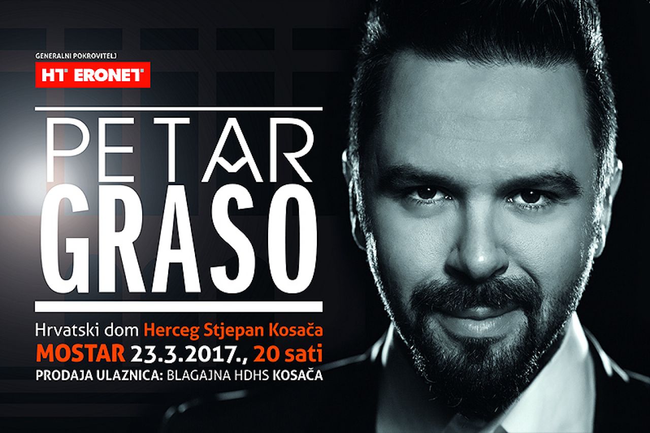 Puštene u prodaju ulaznice za glazbeni spektakl u  Mostaru: Veliki interes za koncert Petra Graše!