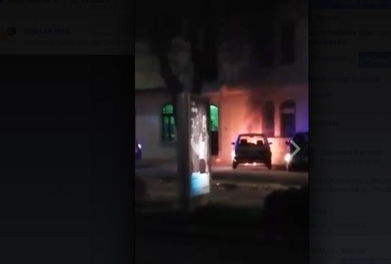 VIDEO | Mostar: Brzom intervencijom ugašen požar na automobilu