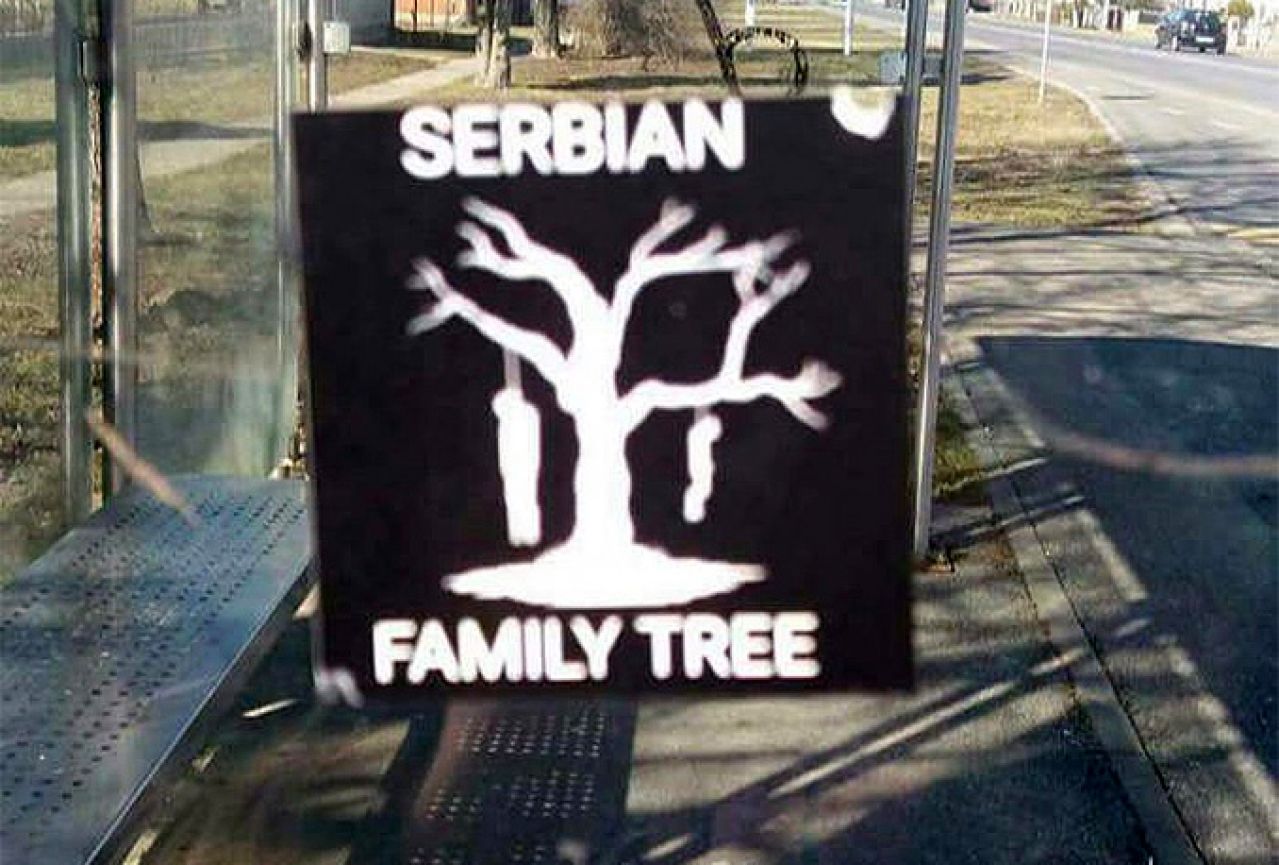 Zbog postavljanja naljepnica 'Serbian family tree' privreden 19-godišnjak